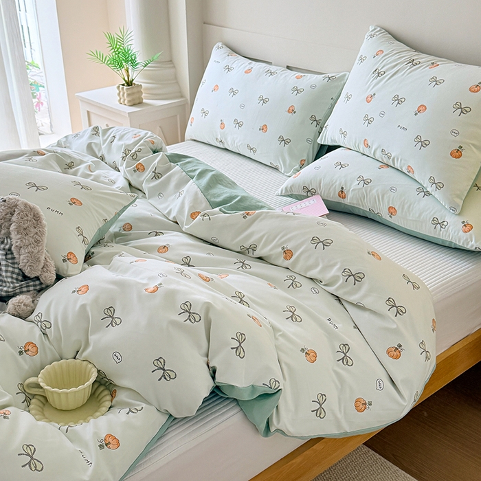 91家纺网 家纺一手货源 找家纺 家贝爱 2026新款云感棉单被套被套单件 南瓜翩翩