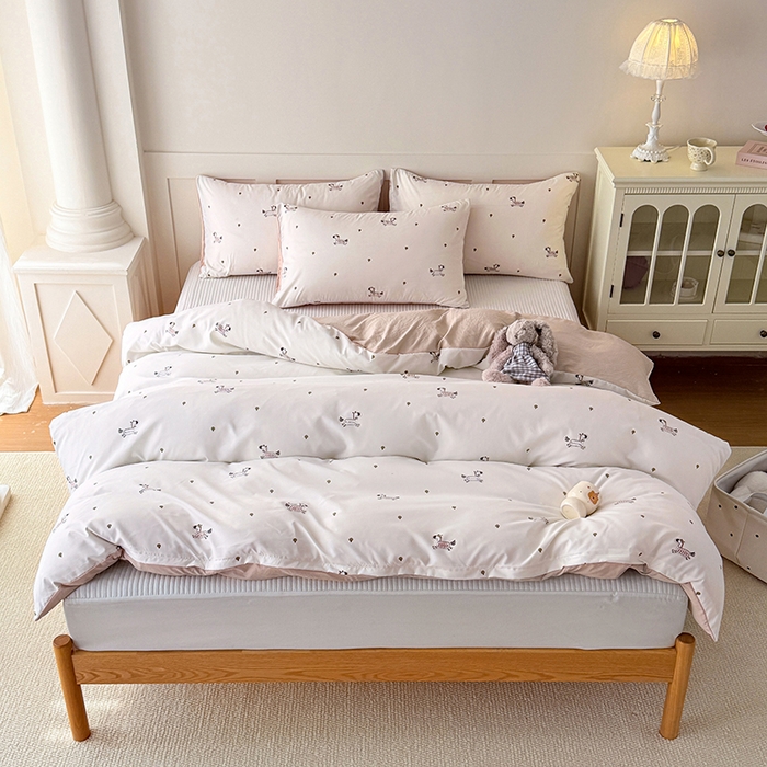 91家纺网 家纺一手货源 找家纺 家贝爱 2026新款云感棉单被套被套单件 小马哒哒