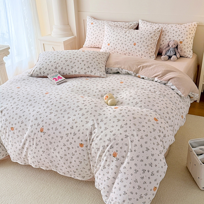 91家纺网 家纺一手货源 找家纺 家贝爱 2026新款云感棉单被套被套单件 花漾童梦