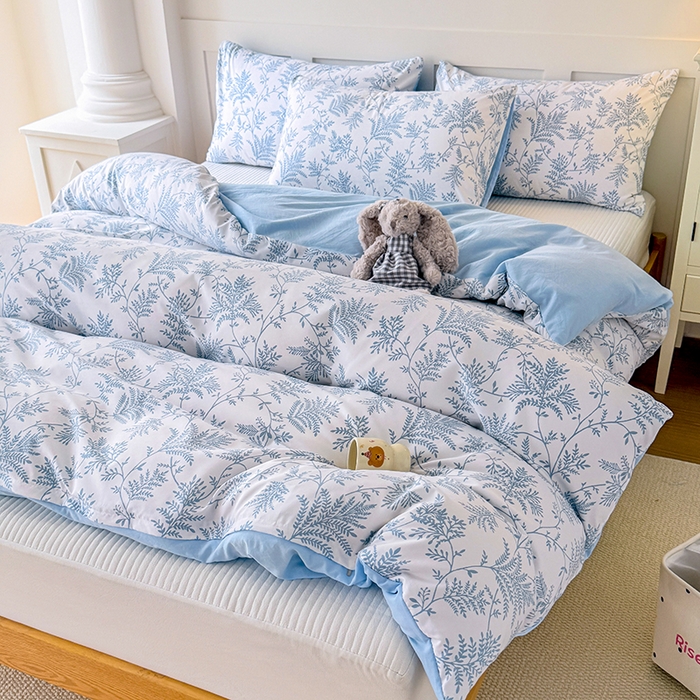 91家纺网 家纺一手货源 找家纺 家贝爱 2026新款云感棉单被套被套单件 叶繁幽兰