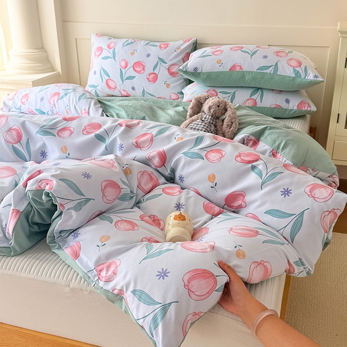 91家纺网 家纺一手货源 找家纺 家贝爱 2026新款云感棉单被套被套单件 郁郁花香