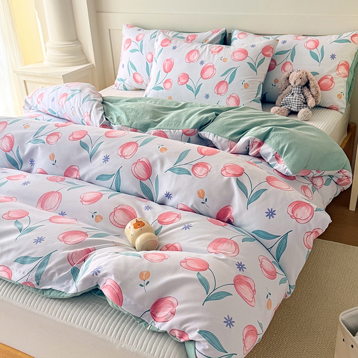 91家纺网 家纺一手货源 找家纺 家贝爱 2026新款云感棉单被套被套单件 郁郁花香