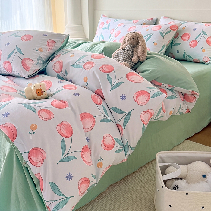 91家纺网 家纺一手货源 找家纺 家贝爱 2026新款云感棉单被套被套单件 郁郁花香