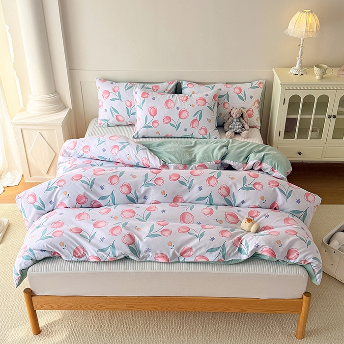 91家纺网 家纺一手货源 找家纺 家贝爱 2026新款云感棉单被套被套单件 郁郁花香