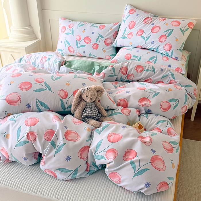 91家纺网 家纺一手货源 找家纺 家贝爱 2026新款云感棉单被套被套单件 郁郁花香