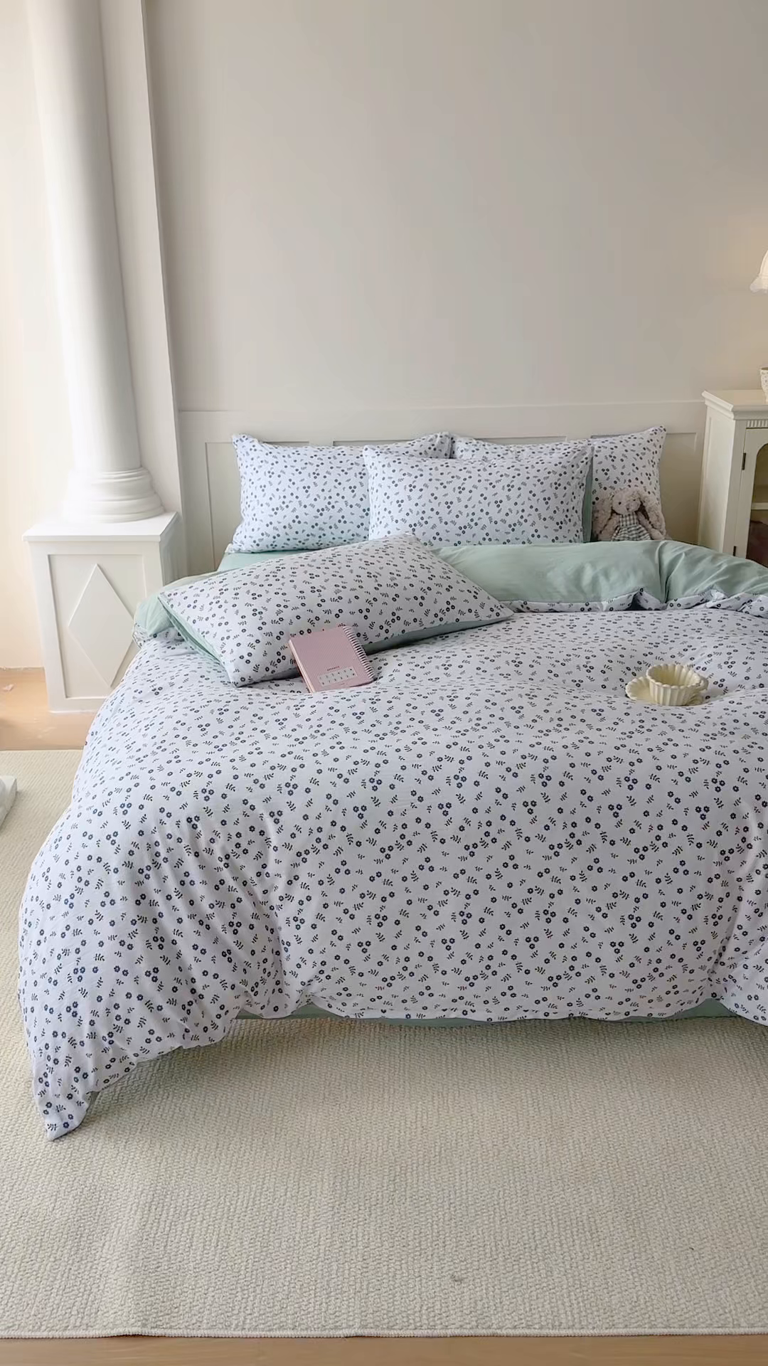 91家纺网 家纺一手货源 找家纺 家贝爱 2026新款云感棉单被套被套单件 淡墨花影