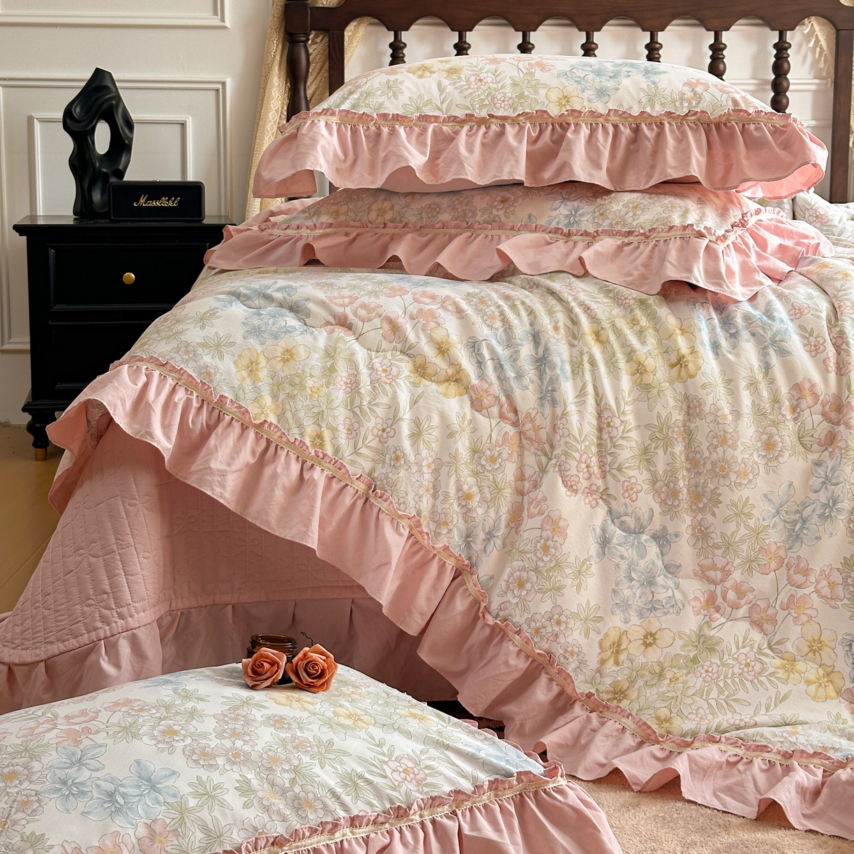 91家纺网 家纺一手货源 找家纺 星光耀 2026新款A类凉感天丝棉夏被床盖四件套 初夏