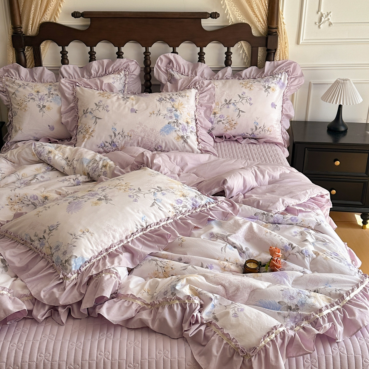 91家纺网 家纺一手货源 找家纺 星光耀 2026新款A类凉感天丝棉夏被床盖四件套 华尔兹