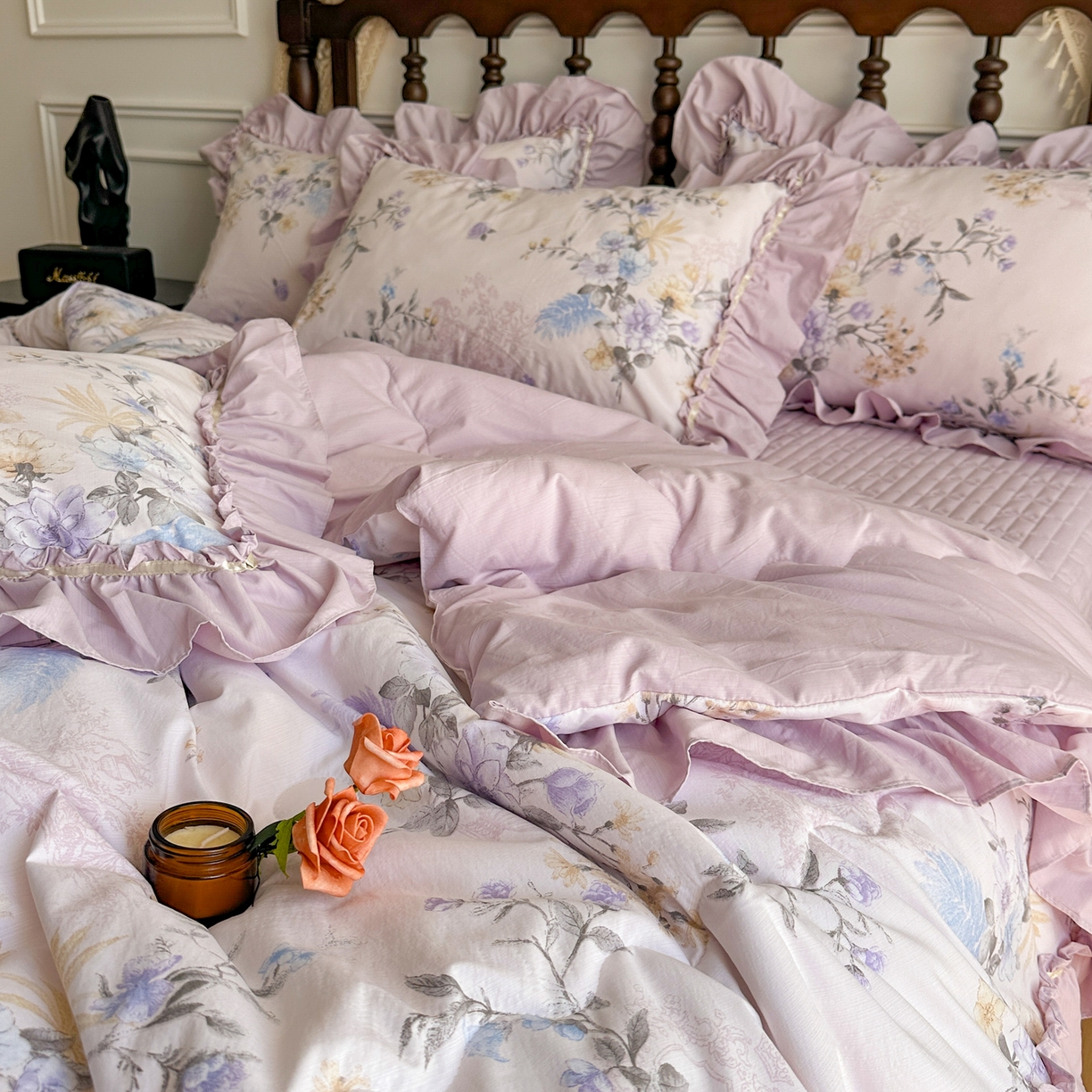 91家纺网 家纺一手货源 找家纺 星光耀 2026新款A类凉感天丝棉夏被床盖四件套 华尔兹