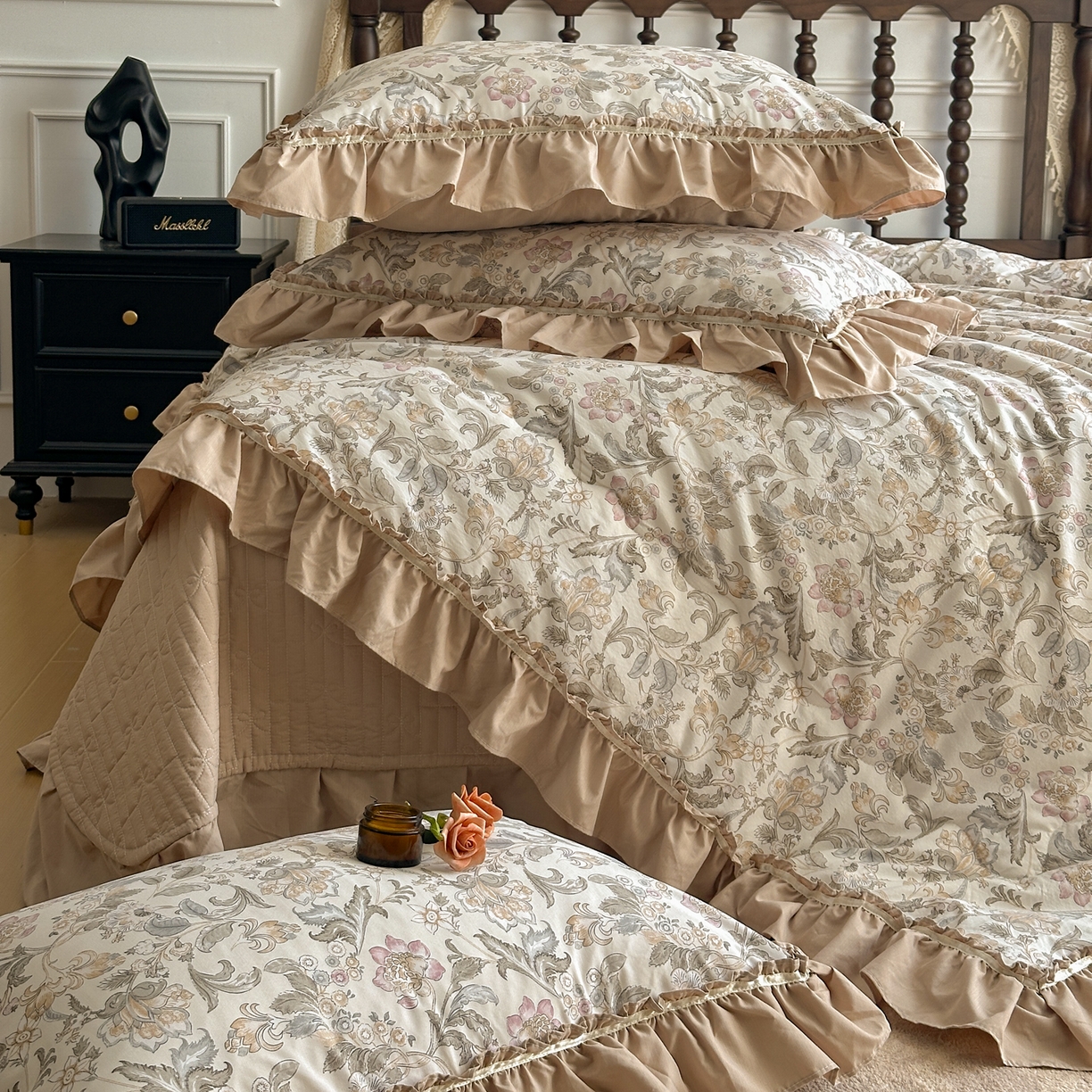 91家纺网 家纺一手货源 找家纺 星光耀 2026新款A类凉感天丝棉夏被床盖四件套 凯西亚