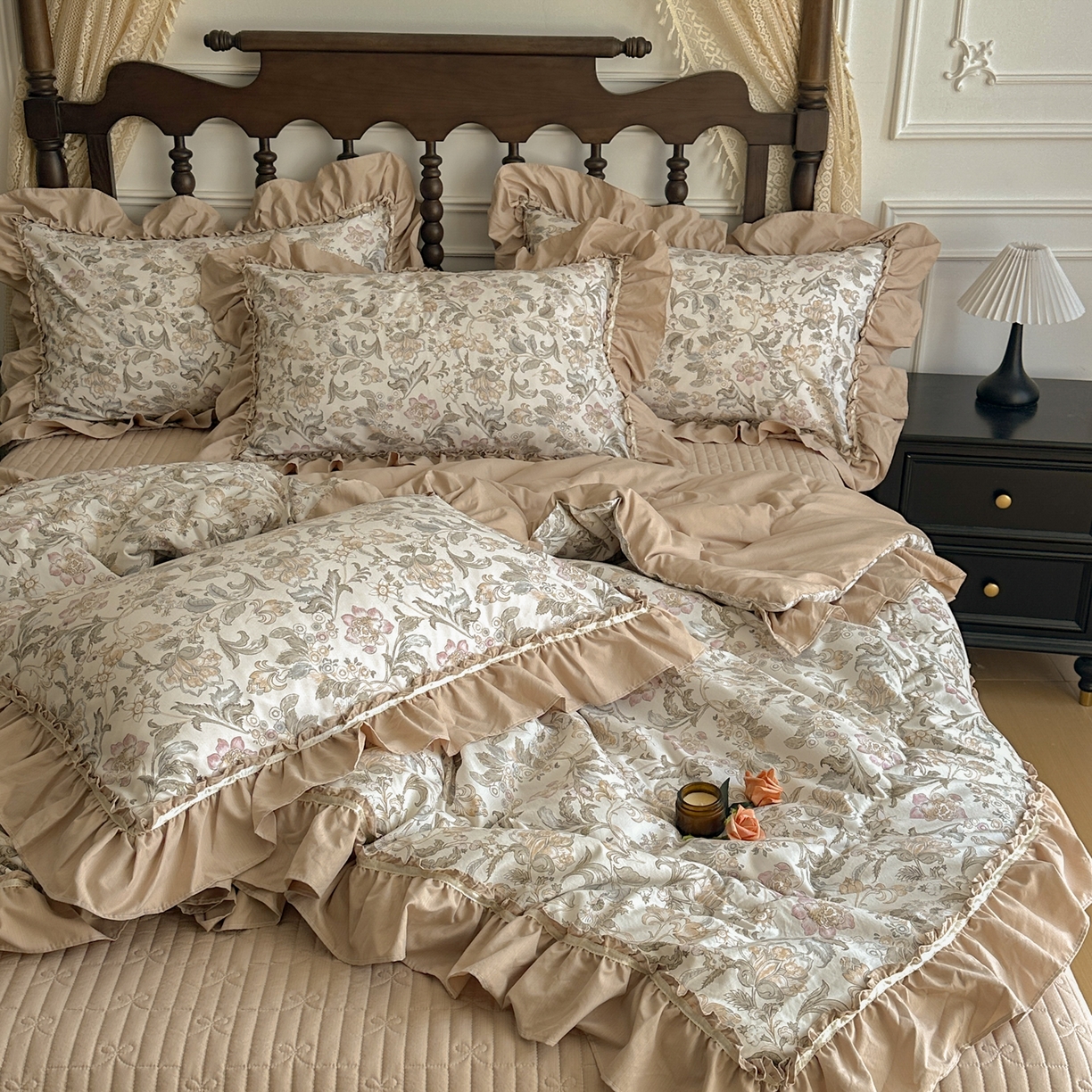 91家纺网 家纺一手货源 找家纺 星光耀 2026新款A类凉感天丝棉夏被床盖四件套 凯西亚