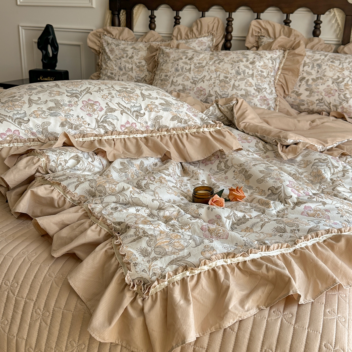 91家纺网 家纺一手货源 找家纺 星光耀 2026新款A类凉感天丝棉夏被床盖四件套 凯西亚