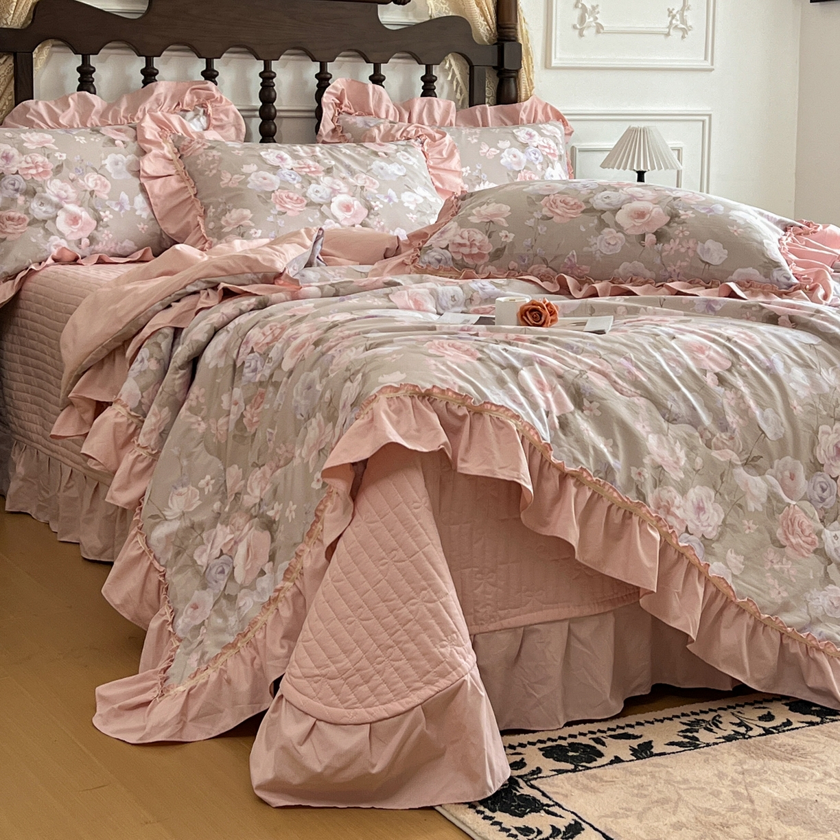 星光耀 2026新款A类凉感天丝棉夏被床盖四件套 莫奈花园