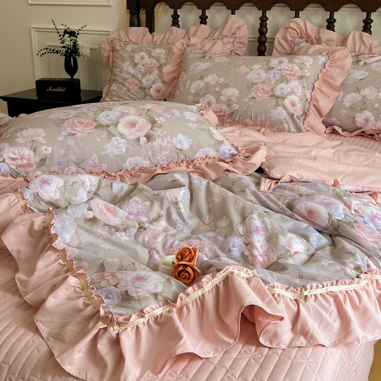 91家纺网 家纺一手货源 找家纺 星光耀 2026新款A类凉感天丝棉夏被床盖四件套 莫奈花园