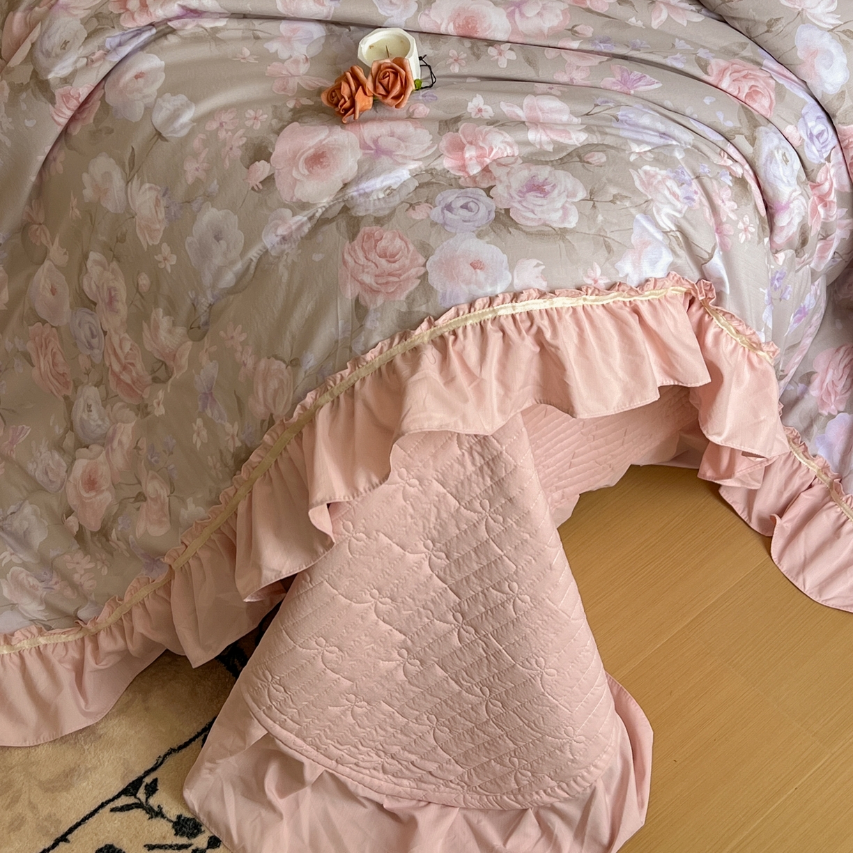 91家纺网 家纺一手货源 找家纺 星光耀 2026新款A类凉感天丝棉夏被床盖四件套 莫奈花园