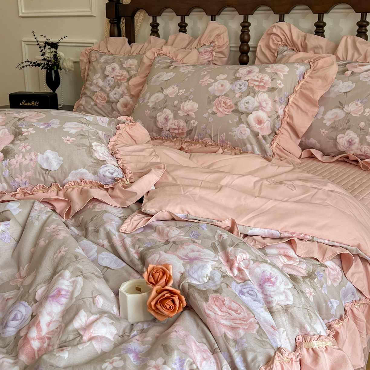 91家纺网 家纺一手货源 找家纺 星光耀 2026新款A类凉感天丝棉夏被床盖四件套 莫奈花园