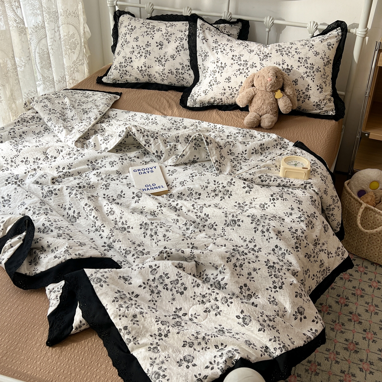 91家纺网 家纺一手货源 找家纺 （总）欣宜家纺 2026新款A类全棉花边泡芙棉夏被夏凉被