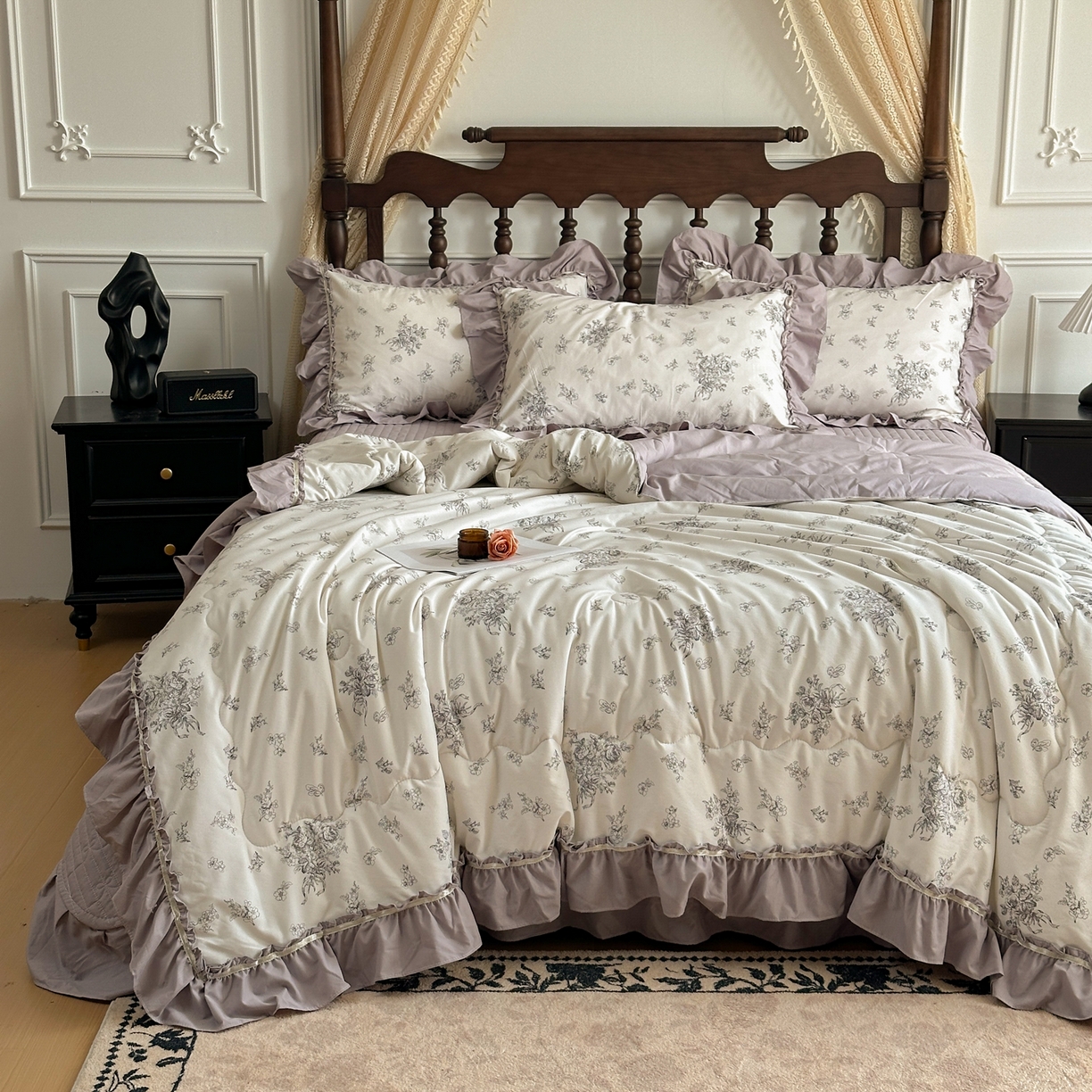 91家纺网 家纺一手货源 找家纺 星光耀 2026新款A类凉感天丝棉夏被床盖四件套 南阳假日