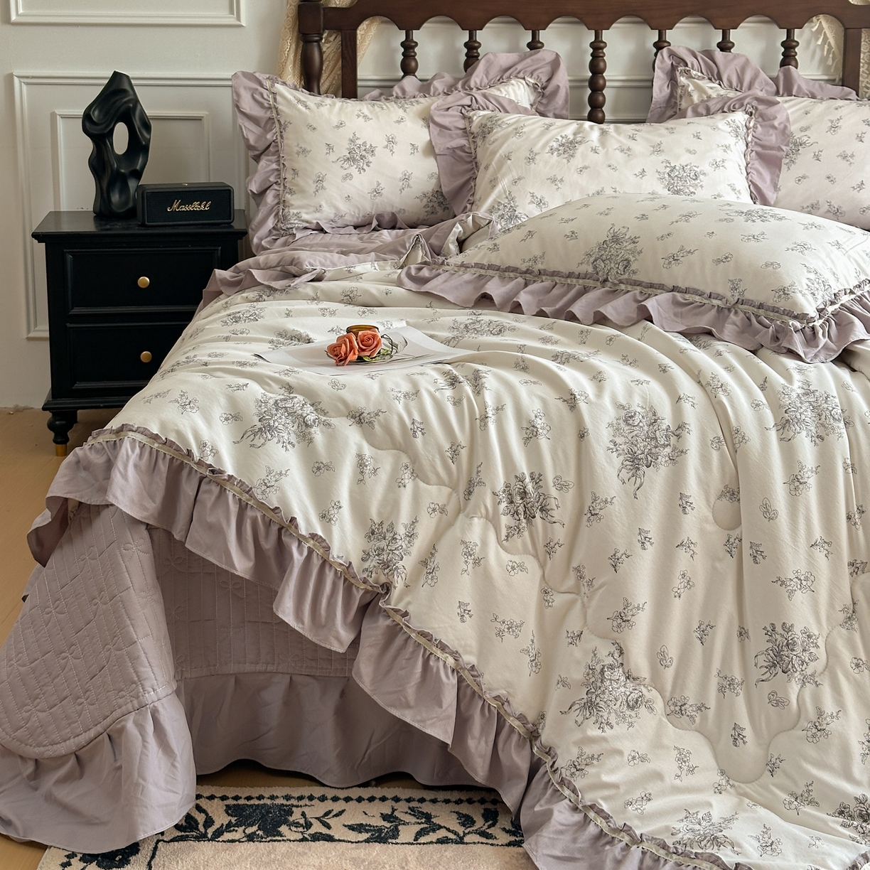 91家纺网 家纺一手货源 找家纺 星光耀 2026新款A类凉感天丝棉夏被床盖四件套 南阳假日