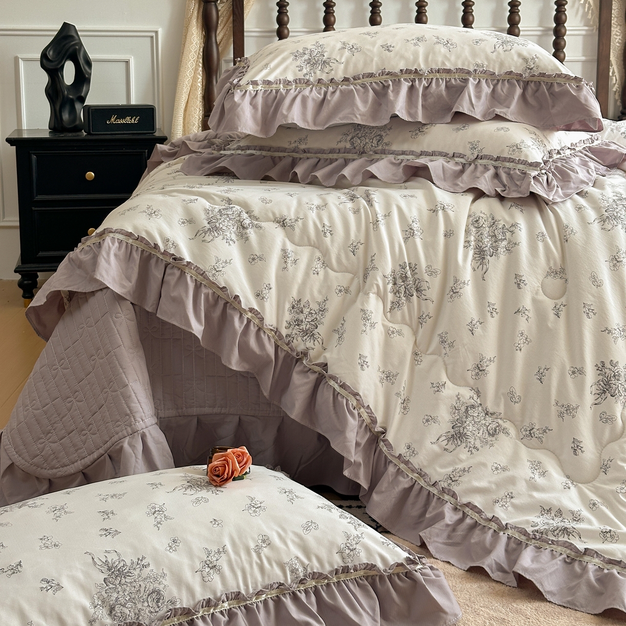 91家纺网 家纺一手货源 找家纺 星光耀 2026新款A类凉感天丝棉夏被床盖四件套 南阳假日