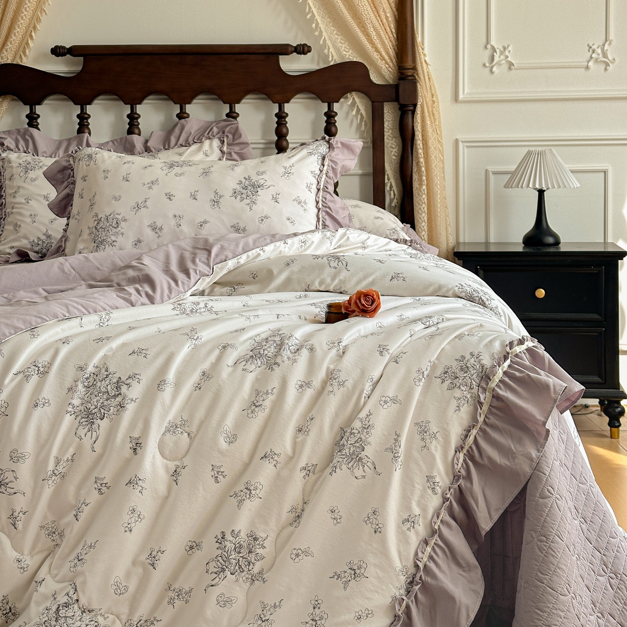 91家纺网 家纺一手货源 找家纺 星光耀 2026新款A类凉感天丝棉夏被床盖四件套 南阳假日