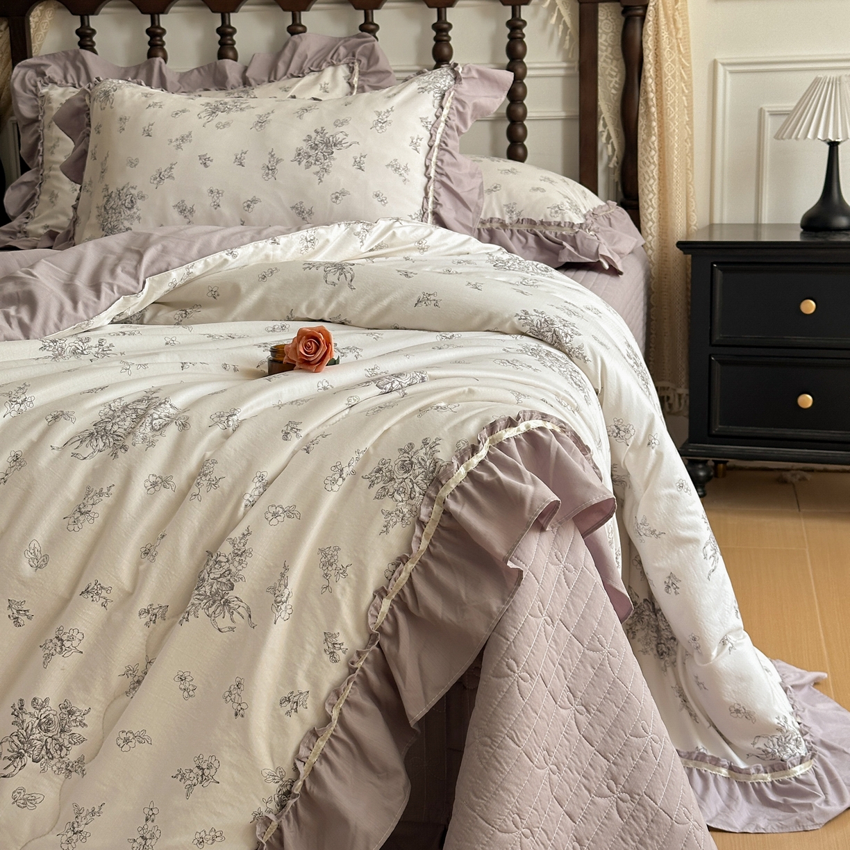 91家纺网 家纺一手货源 找家纺 星光耀 2026新款A类凉感天丝棉夏被床盖四件套 南阳假日