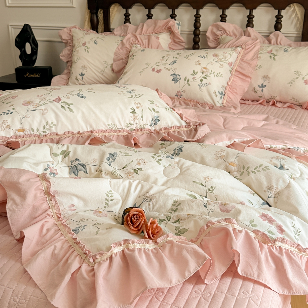 91家纺网 家纺一手货源 找家纺 星光耀 2026新款A类凉感天丝棉夏被床盖四件套 未央