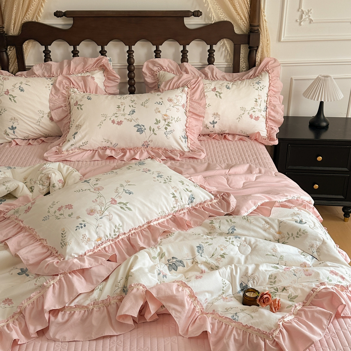 91家纺网 家纺一手货源 找家纺 星光耀 2026新款A类凉感天丝棉夏被床盖四件套 未央