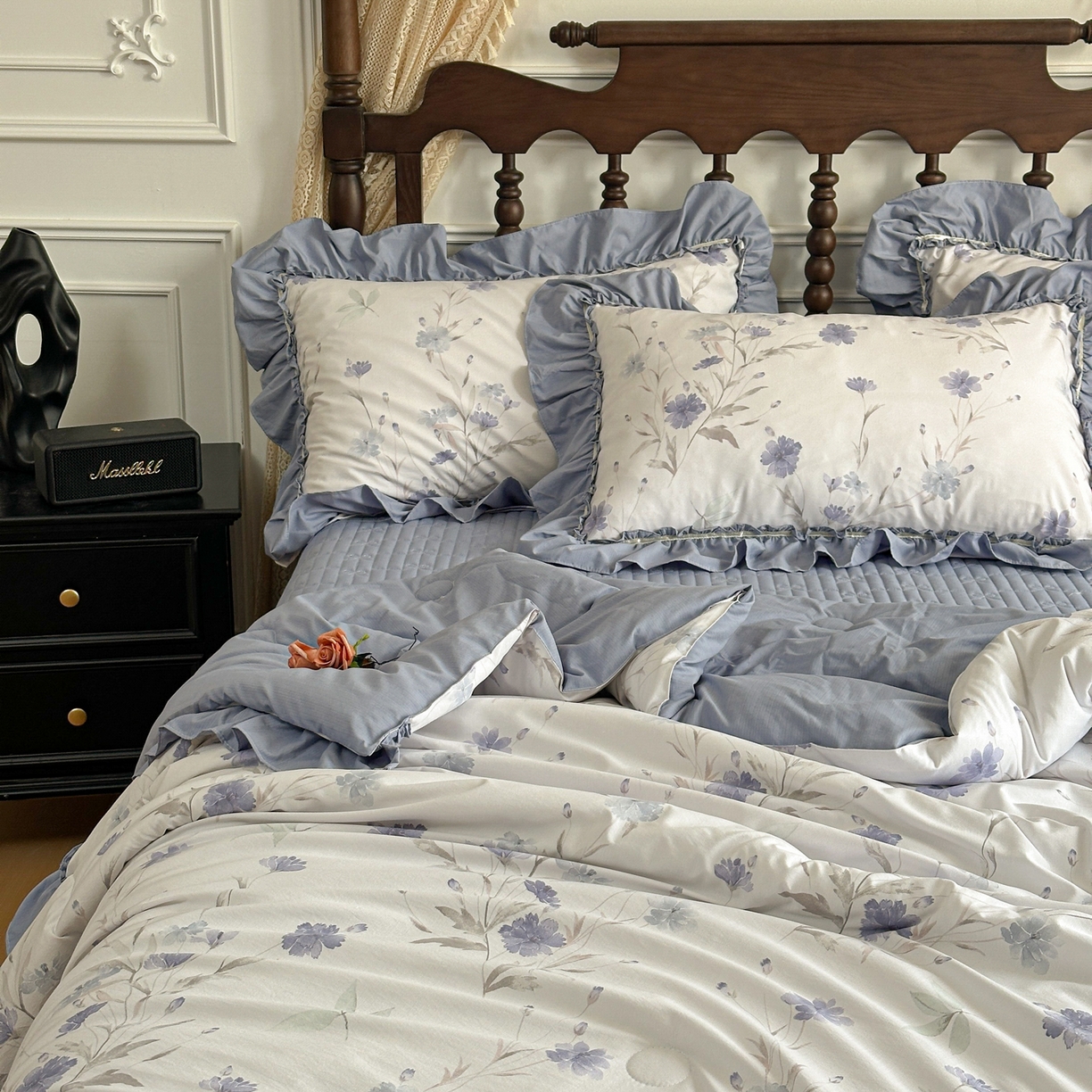 91家纺网 家纺一手货源 找家纺 星光耀 2026新款A类凉感天丝棉夏被床盖四件套 温岚