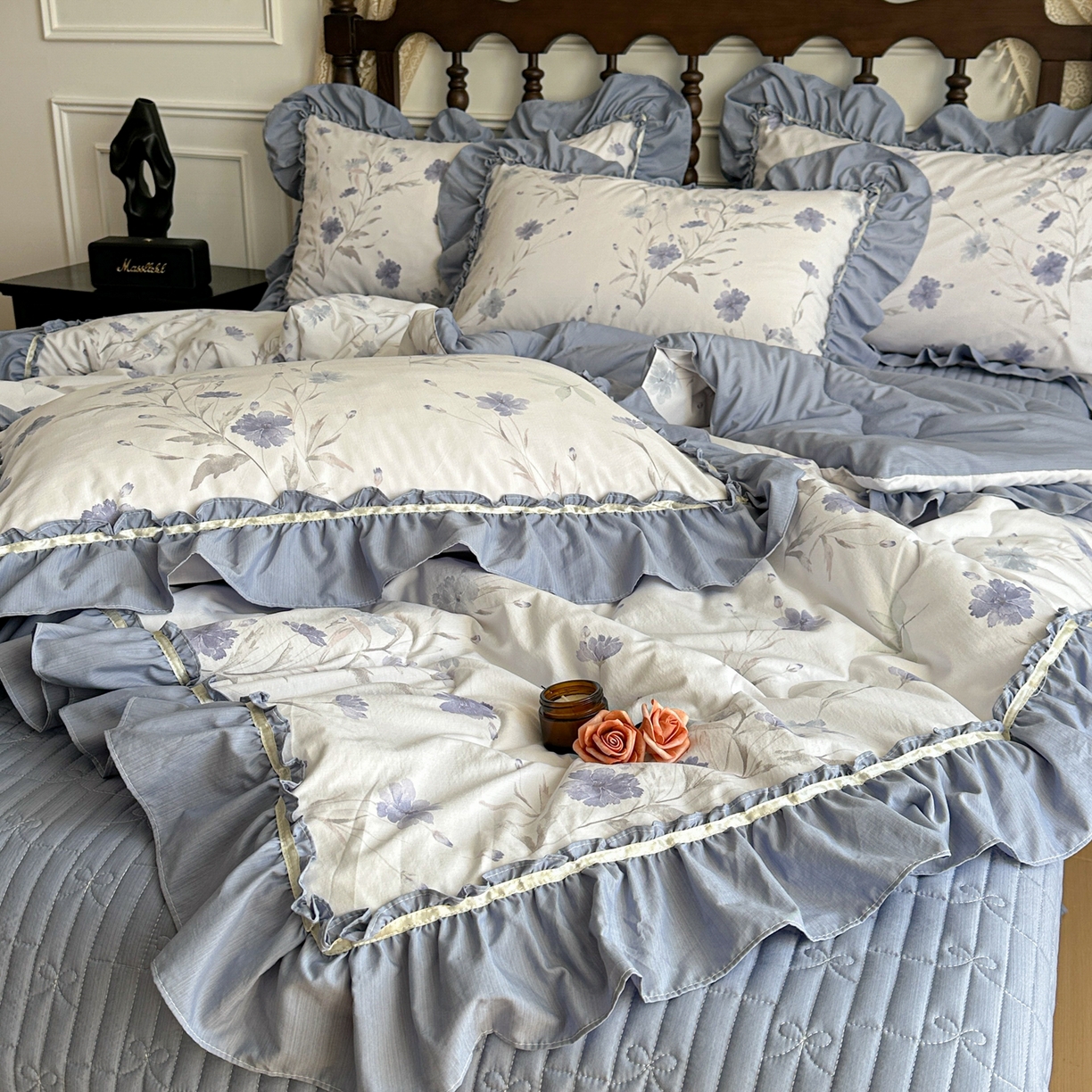 91家纺网 家纺一手货源 找家纺 星光耀 2026新款A类凉感天丝棉夏被床盖四件套 温岚