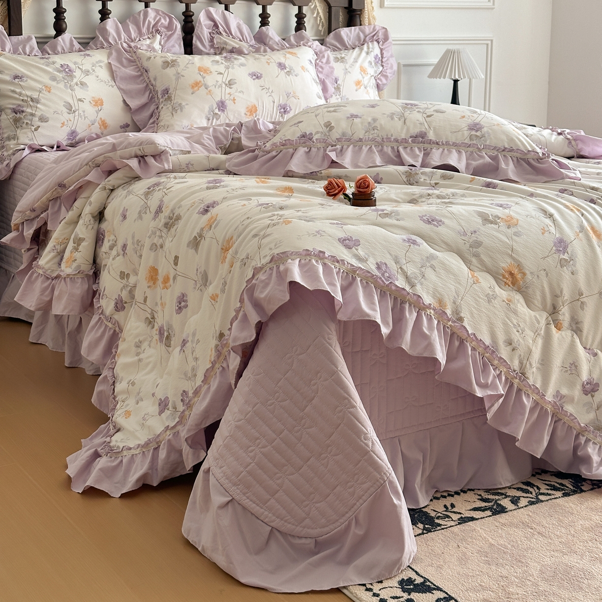 星光耀 2026新款A类凉感天丝棉夏被床盖四件套 雅枝