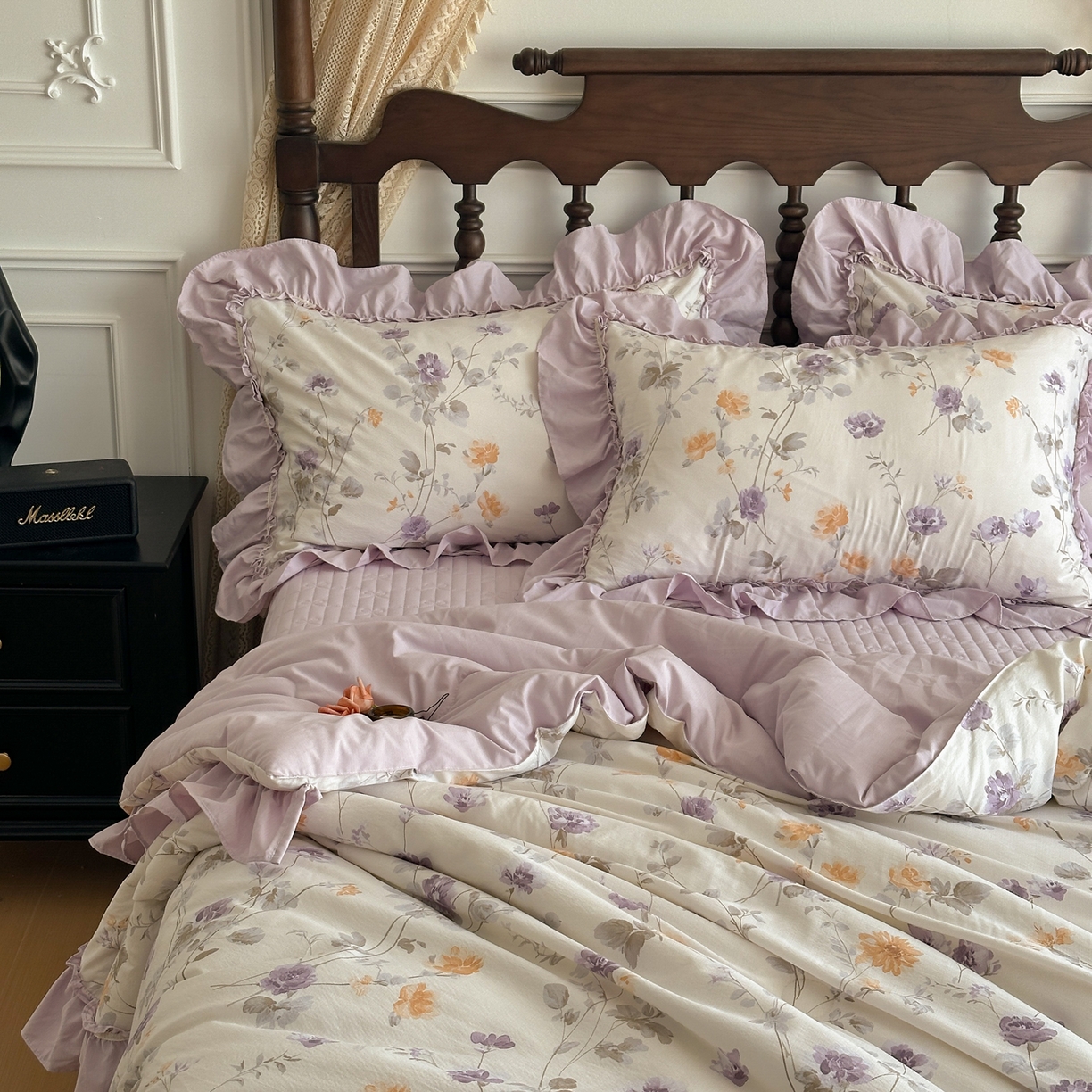 91家纺网 家纺一手货源 找家纺 星光耀 2026新款A类凉感天丝棉夏被床盖四件套 雅枝