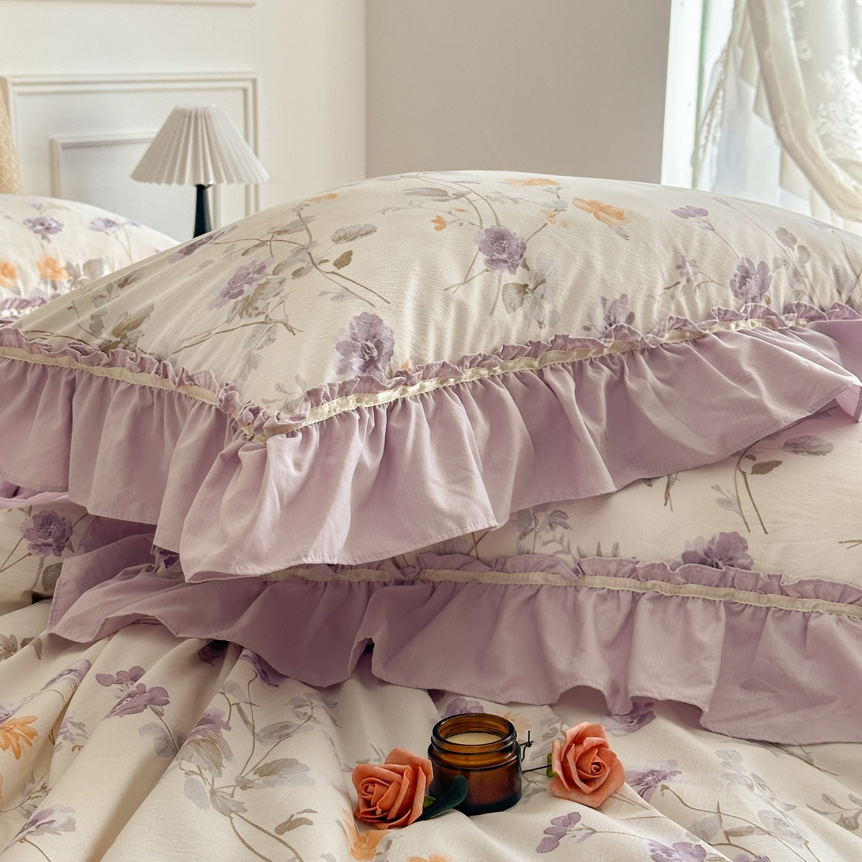 91家纺网 家纺一手货源 找家纺 星光耀 2026新款A类凉感天丝棉夏被床盖四件套 雅枝