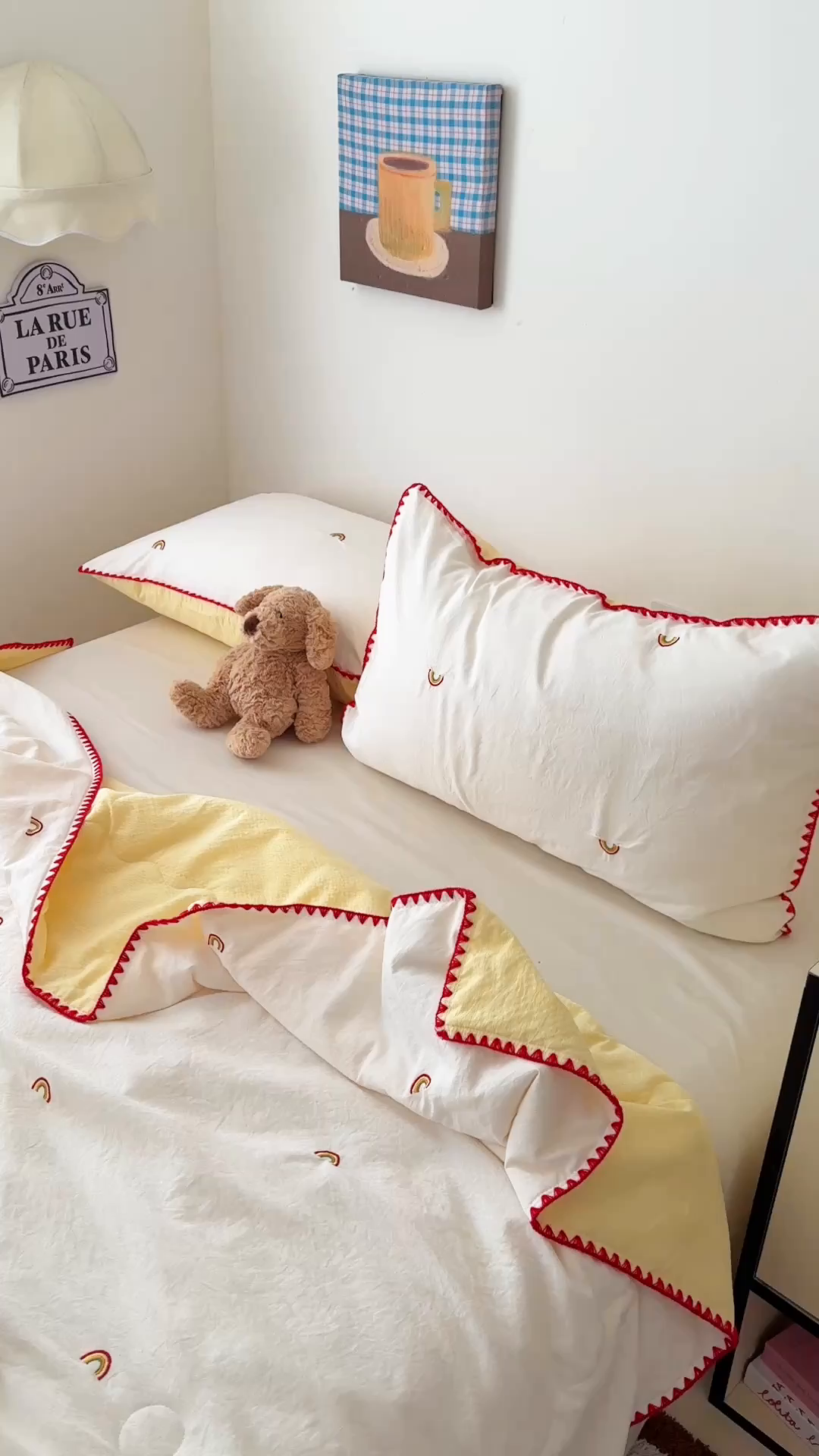 91家纺网 家纺一手货源 找家纺 顾里家纺 2026新款韩风刺绣云朵棉夏被夏凉被空调被 ins彩虹