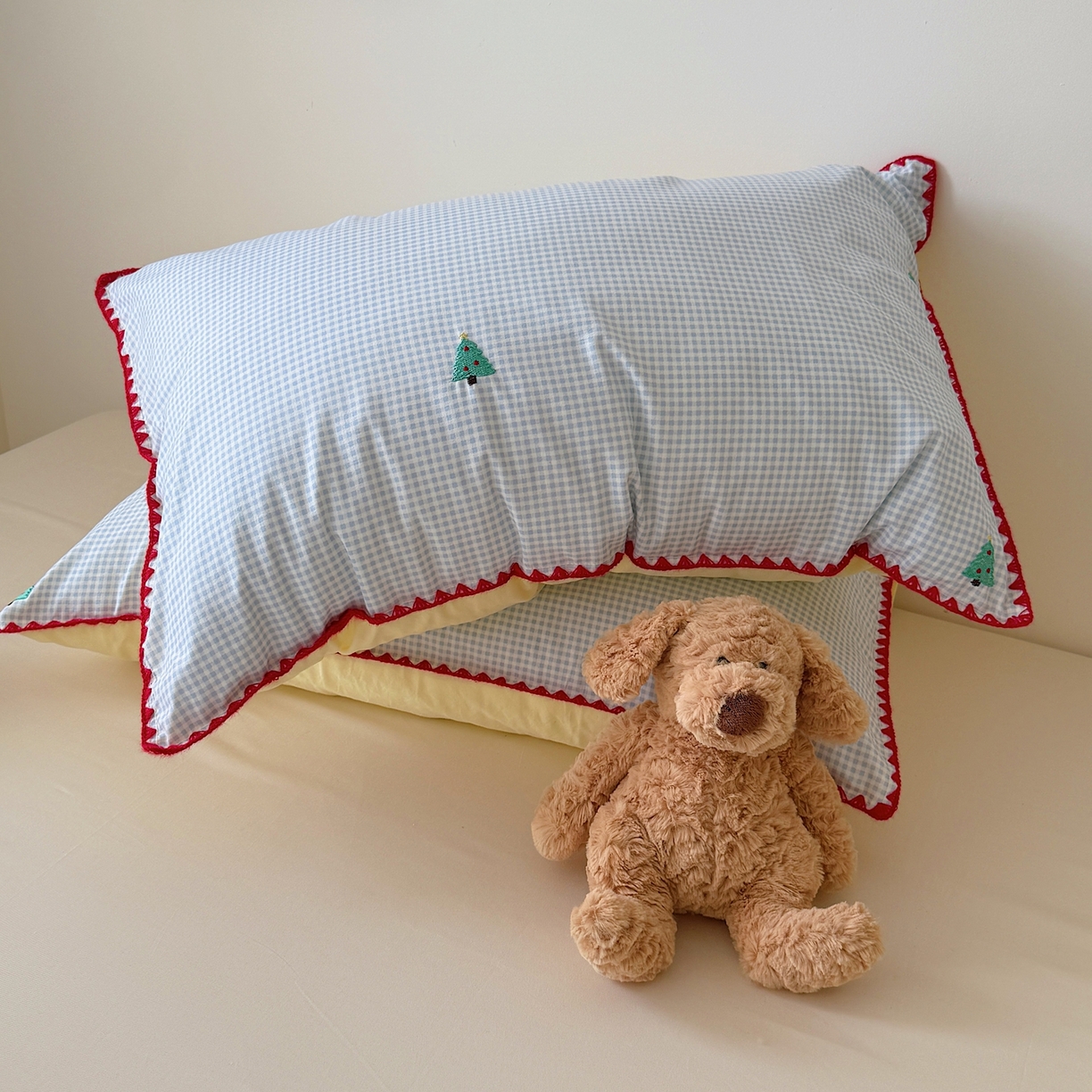 91家纺网 家纺一手货源 找家纺 顾里家纺 2026新款韩风刺绣云朵棉夏被夏凉被空调被 圣诞树