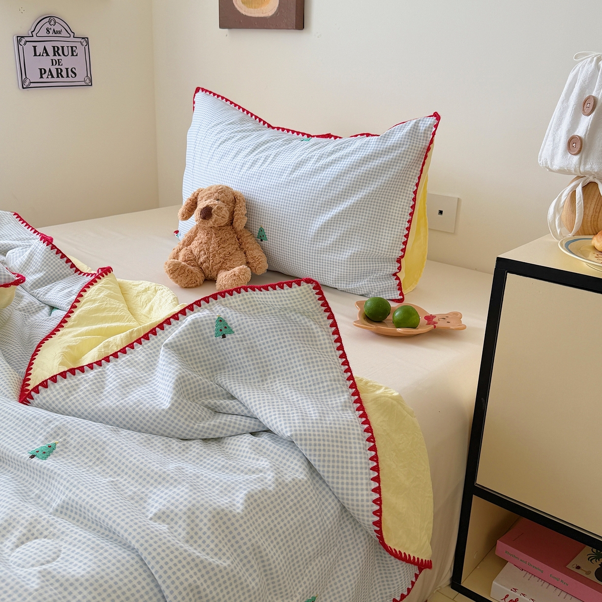 91家纺网 家纺一手货源 找家纺 顾里家纺 2026新款韩风刺绣云朵棉夏被夏凉被空调被 圣诞树