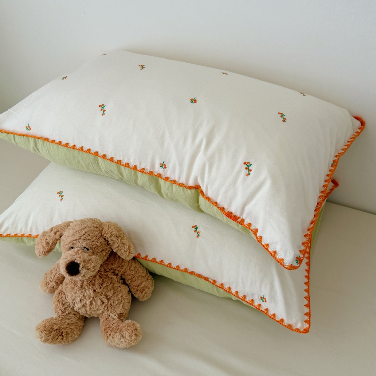 91家纺网 家纺一手货源 找家纺 顾里家纺 2026新款韩风刺绣云朵棉夏被夏凉被空调被 小桔梗