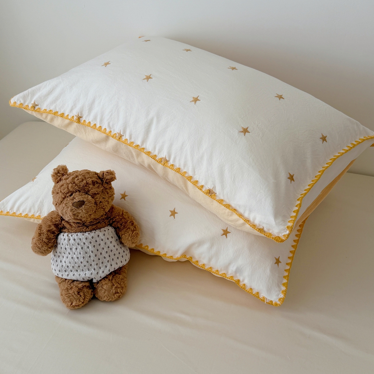 91家纺网 家纺一手货源 找家纺 顾里家纺 2026新款韩风刺绣云朵棉夏被夏凉被空调被 星岛黄