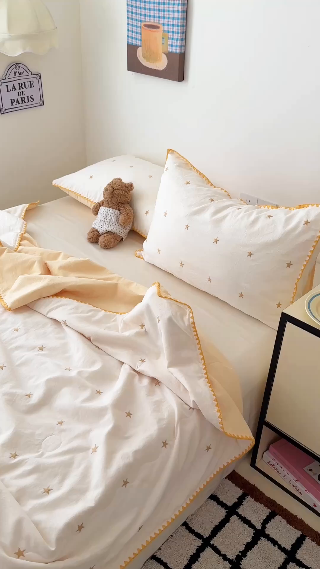 91家纺网 家纺一手货源 找家纺 顾里家纺 2026新款韩风刺绣云朵棉夏被夏凉被空调被 星岛黄