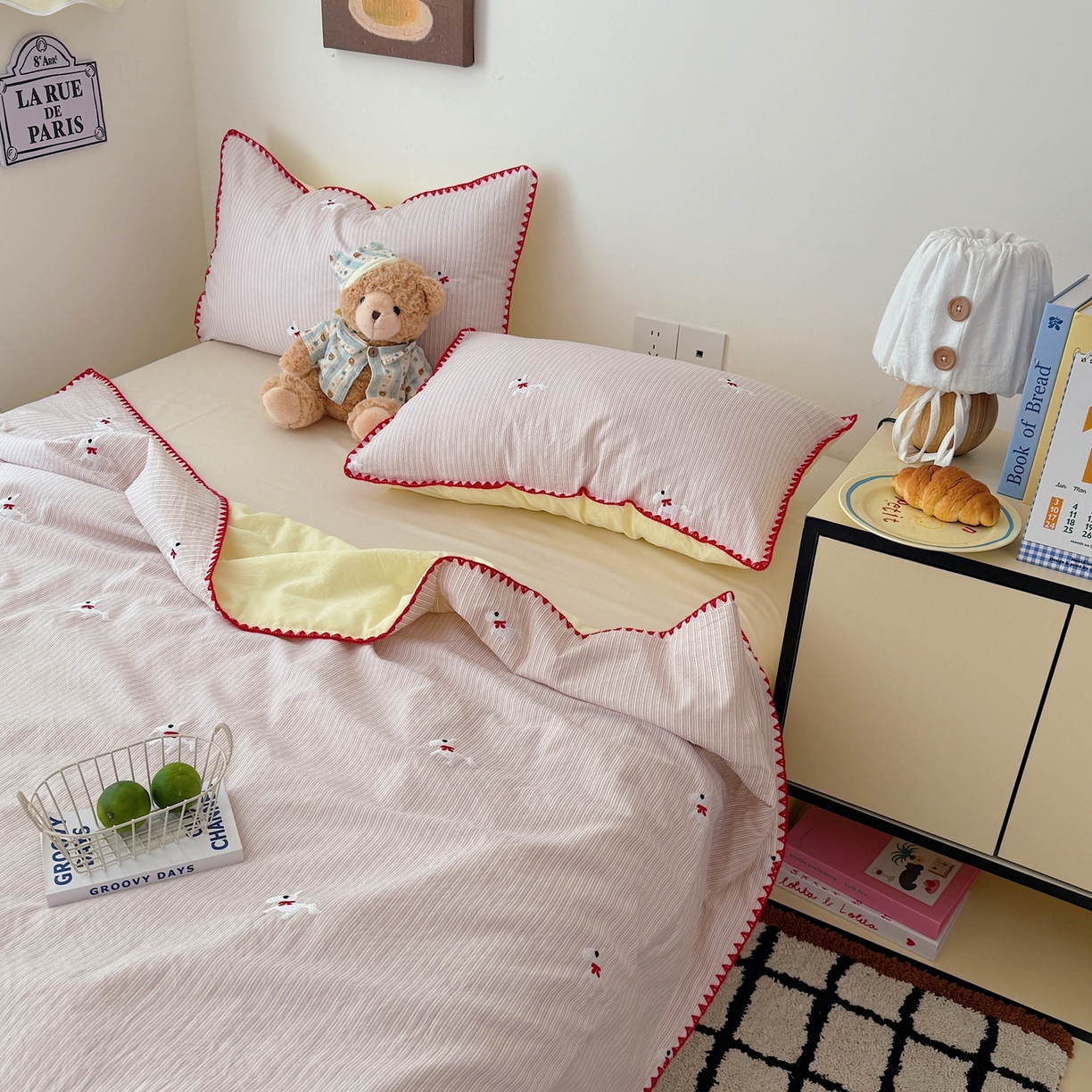 91家纺网 家纺一手货源 找家纺 顾里家纺 2026新款韩风刺绣云朵棉夏被夏凉被空调被 芝心马