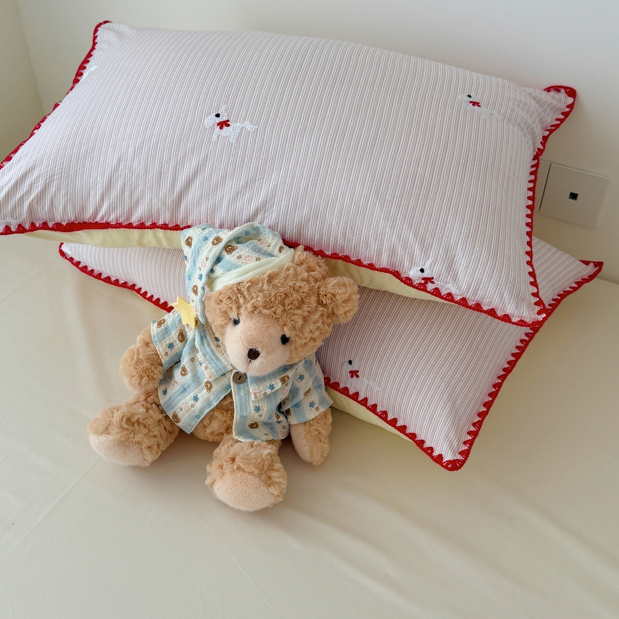 91家纺网 家纺一手货源 找家纺 顾里家纺 2026新款韩风刺绣云朵棉夏被夏凉被空调被 芝心马