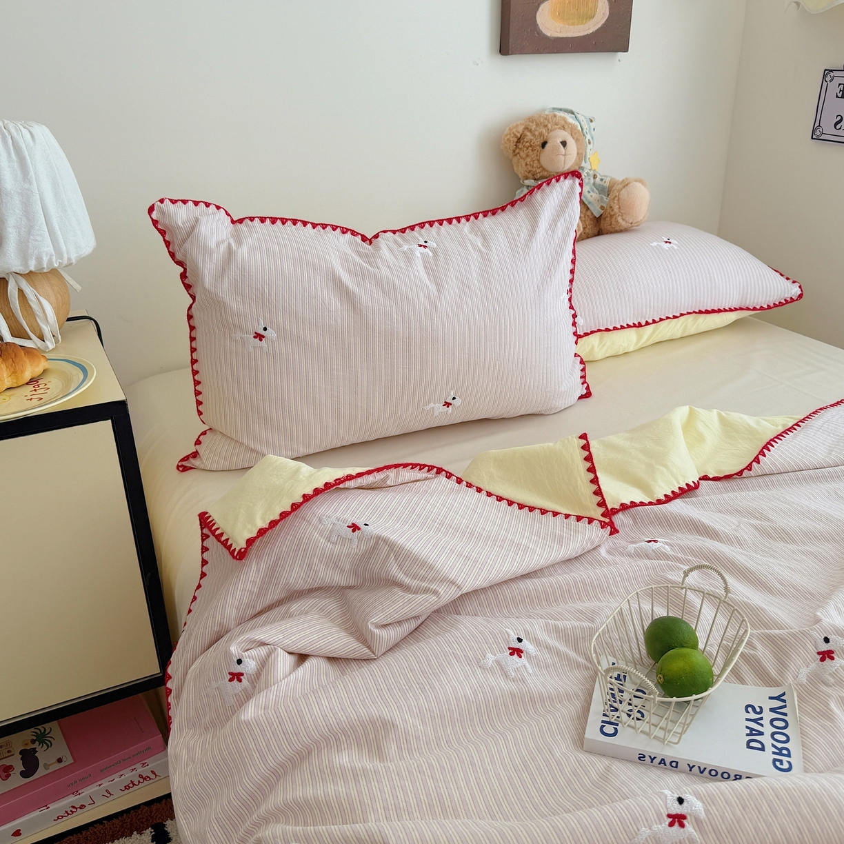 91家纺网 家纺一手货源 找家纺 顾里家纺 2026新款韩风刺绣云朵棉夏被夏凉被空调被 芝心马