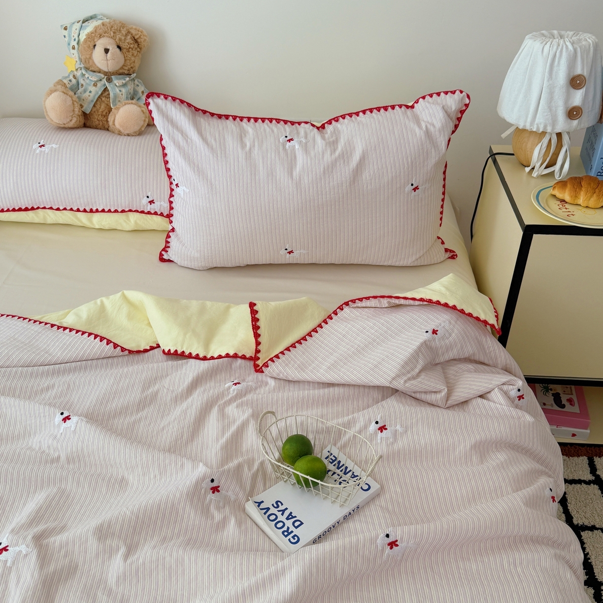 91家纺网 家纺一手货源 找家纺 顾里家纺 2026新款韩风刺绣云朵棉夏被夏凉被空调被 芝心马