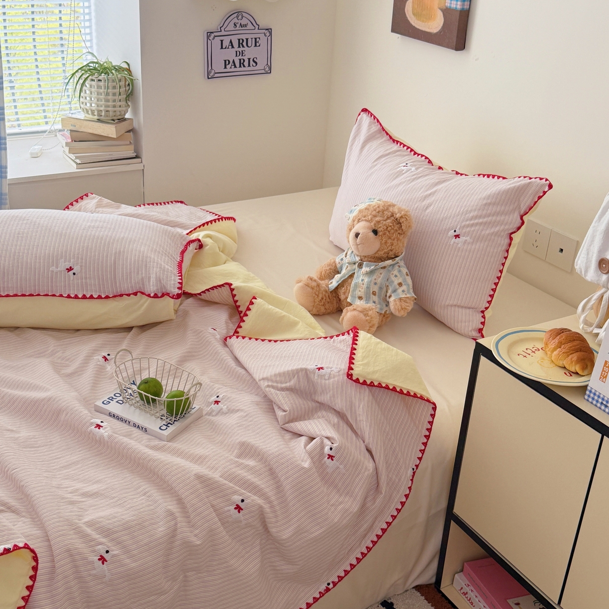 91家纺网 家纺一手货源 找家纺 顾里家纺 2026新款韩风刺绣云朵棉夏被夏凉被空调被 芝心马