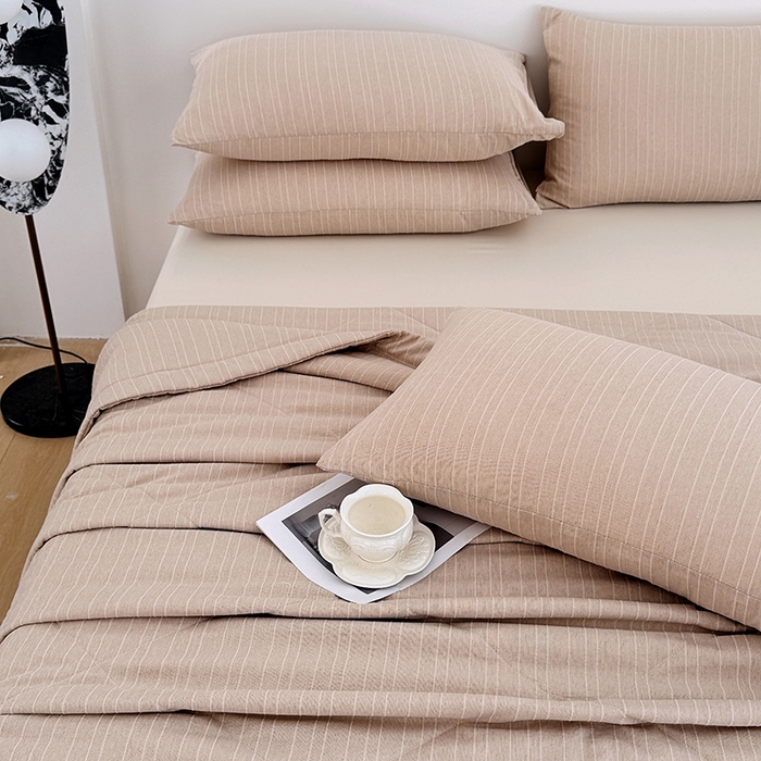 91家纺网 家纺一手货源 找家纺 家贝爱 2026新款色织提花新疆棉棉花夏被夏凉被空调被 流光咖