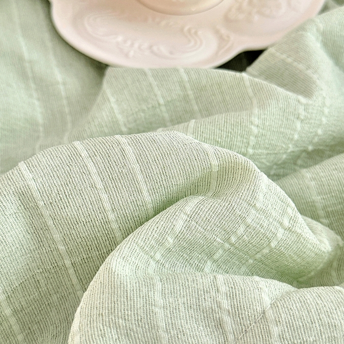 91家纺网 家纺一手货源 找家纺 家贝爱 2026新款色织提花新疆棉棉花夏被夏凉被空调被 流光绿