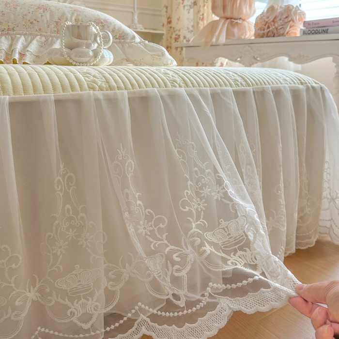 91家纺网 家纺一手货源 找家纺 （总）瑞宝 2026新款全棉碎花AB夹棉床裙四件套系列