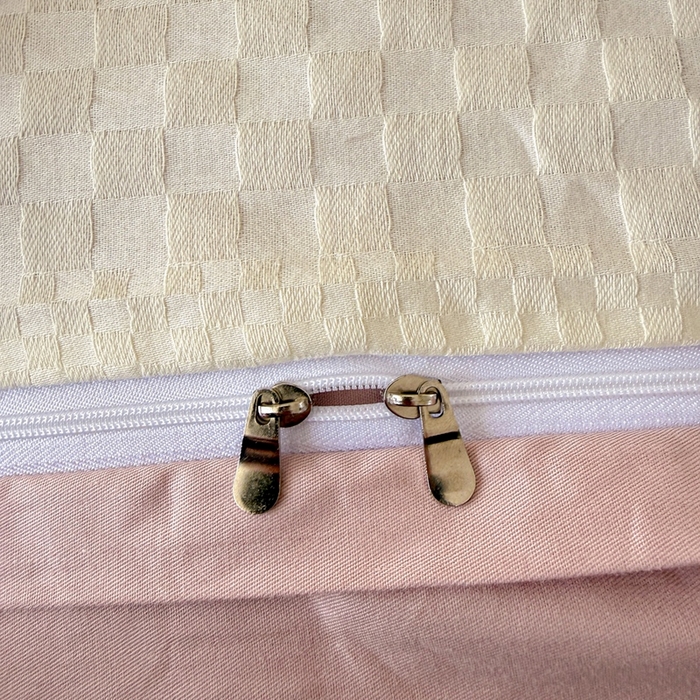 91家纺网 家纺一手货源 找家纺 雅萱家纺 2026新款60支提花全棉四件套 格子-白玉