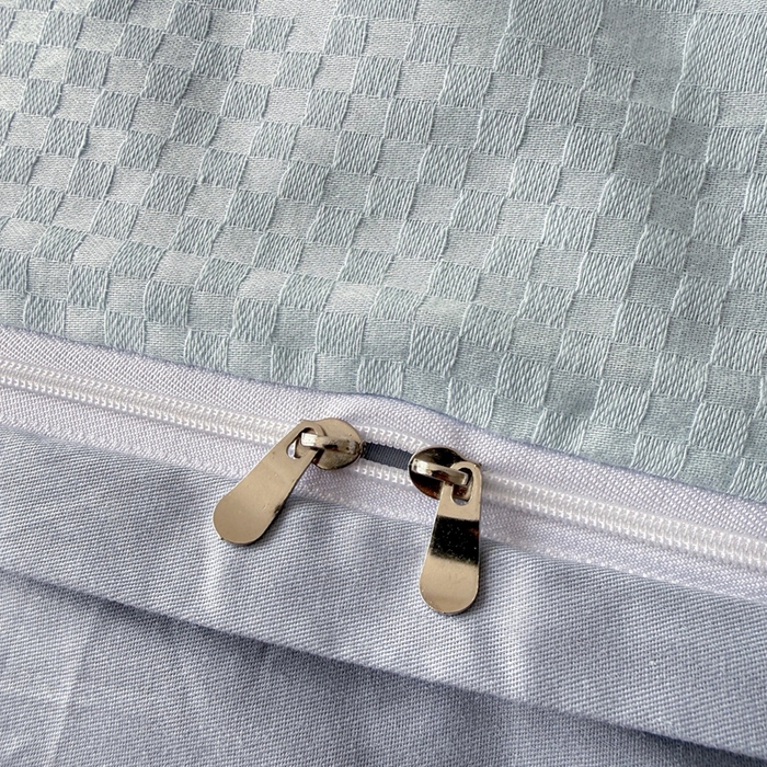 91家纺网 家纺一手货源 找家纺 雅萱家纺 2026新款60支提花全棉四件套 格子-碧水