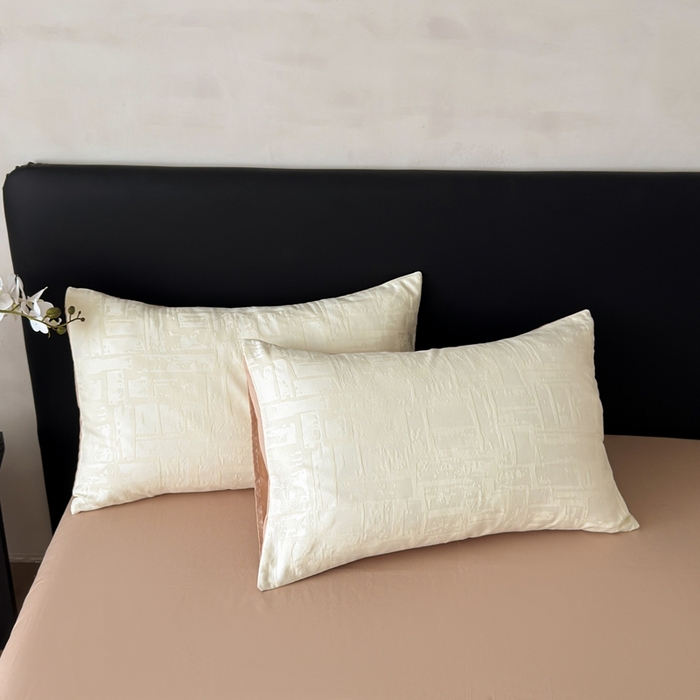 91家纺网 家纺一手货源 找家纺 雅萱家纺 2026新款60支提花全棉四件套 经典-白玉